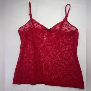 Tommy Hilfiger Lace Cami Tank Top with Adjustable Straps Size Small A